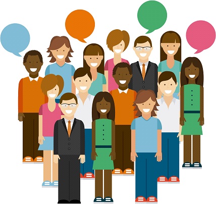 clipart image of group of people