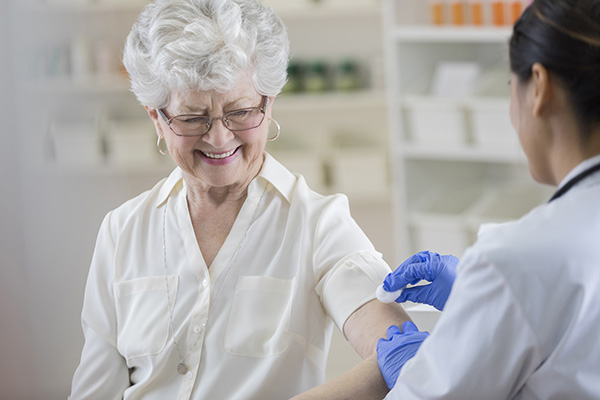 patient receiving vaccine